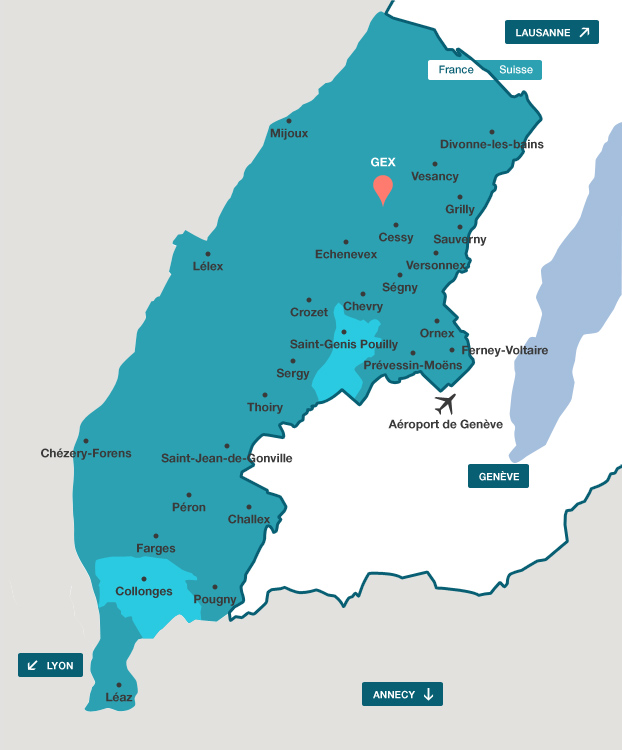 Pays de Gex - carte de localisation